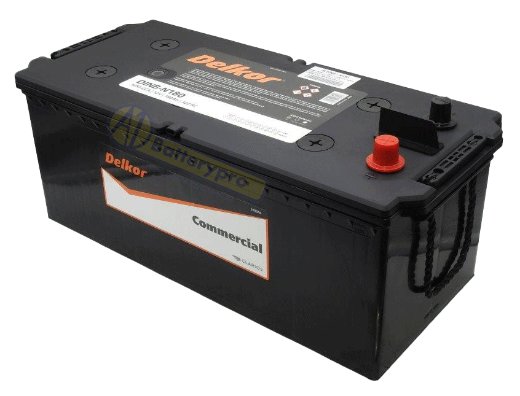 Picture of DINB-N180 - 12VOLT 1050CCA 180AH DELKOR EXTRA HEAVY DUTY COMMERCIAL MAINTENANCE FREE BATTERY - LHP