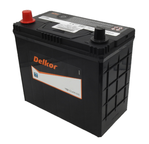 Picture of 51-430 - 12VOLT 430CCA 45AH DELKOR HEAVY DUTY CALCIUM MAINTENANCE FREE BATTERY - LHP