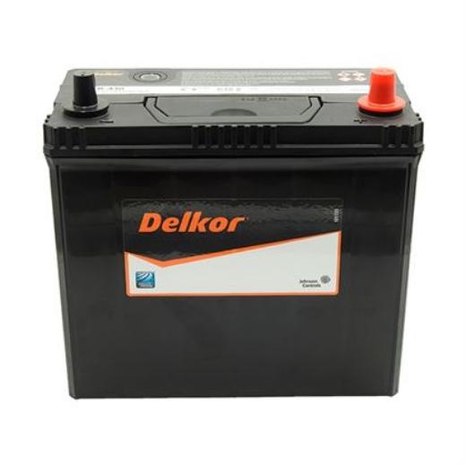 Picture of 51R-430 - 12VOLT 430CCA 45AH DELKOR HEAVY DUTY CALCIUM MAINTENANCE FREE BATTERY - RHP