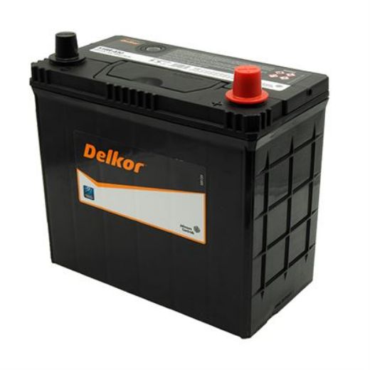 Picture of 51BR-430 - 12VOLT 430CCA 45AH DELKOR HEAVY DUTY CALCIUM MAINTENANCE FREE BATTERY - RHP