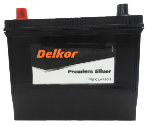 Picture of 22EFR-680 - 12VOLT 680CCA 60AH DELKOR EXTRA HEAVY DUTY PREMIUM SILVER MAINTENANCE FREE BATTERY - LHP (N50EF)