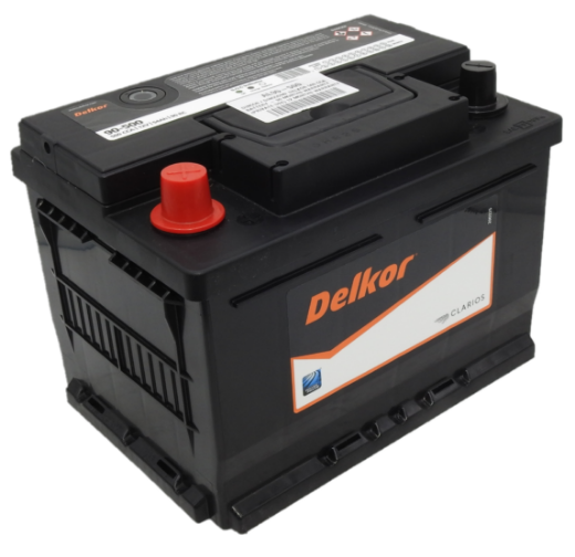 Picture of 90-500 - 12VOLT 500CCA 54AH DELKOR HEAVY DUTY CALCIUM MAINTENANCE FREE BATTERY  - LHP
