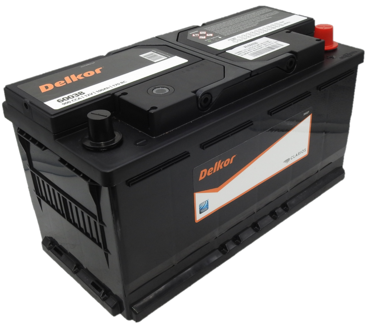 Picture of 60038 - 12VOLT 900CCA 100AH DELKOR HEAVY DUTY CALCIUM MAINTENANCE FREE BATTERY (DIN88H) - RHP