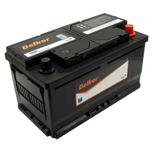 Picture of 58039 - 12VOLT 730CCA 80AH DELKOR HEAVY DUTY CALCIUM MAINTENANCE FREE BATTERY- RHP - DIN77