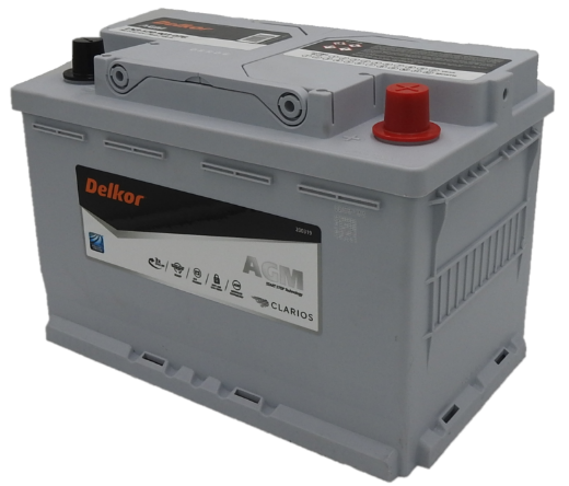 Picture of LN3570901076 - 12VOLT 760CCA 70AH DELKOR HEAVY DUTY AGM STOP START MAINTENANCE FREE BATTERY- RHP (DIN66H)