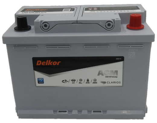 Picture of LN3570901076 - 12VOLT 760CCA 70AH DELKOR HEAVY DUTY AGM STOP START MAINTENANCE FREE BATTERY- RHP (DIN66H)