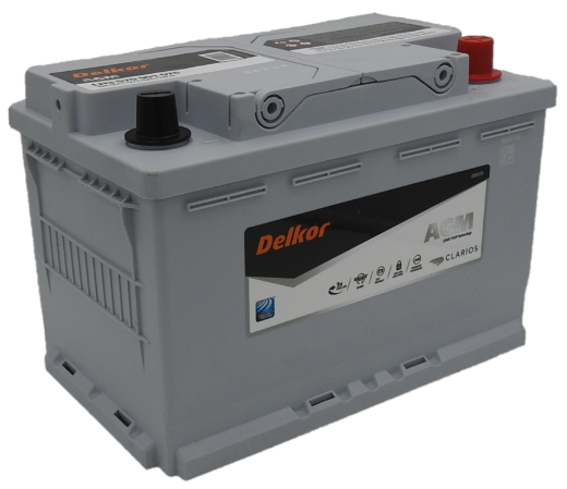 Picture of LN3570901076 - 12VOLT 760CCA 70AH DELKOR HEAVY DUTY AGM STOP START MAINTENANCE FREE BATTERY- RHP (DIN66H)