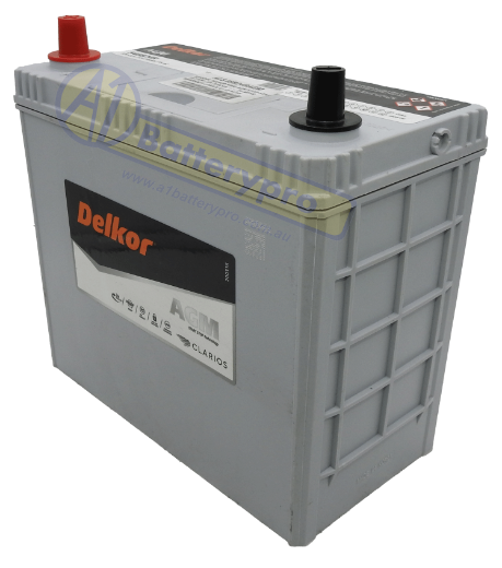 Picture of S46B24R - 12VOLT 370CCA 45AH DELKOR HEAVY DUTY AGM STOP START MAINTENANCE FREE BATTERY  - LHP (NS60)