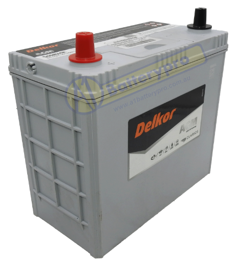 Picture of S46B24R - 12VOLT 370CCA 45AH DELKOR HEAVY DUTY AGM STOP START MAINTENANCE FREE BATTERY  - LHP (NS60)