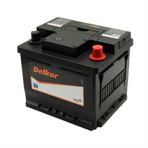 Picture of 54316 - 12VOLT 400CCA 43AH DELKOR HEAVY DUTY CALCIUM MAINTENANCE FREE BATTERY - DIN44 - RHP