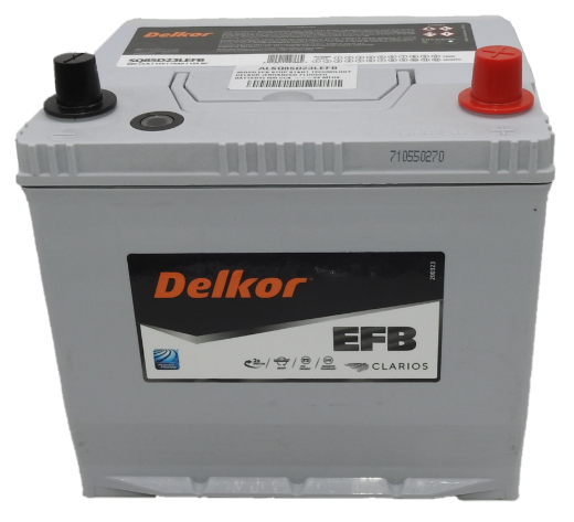 Picture of SQ85D23LEFB - 12VOLT 660CCA 75AH DELKOR HEAVY DUTY EFB STOP START TECHNOLOGY MAINTENANCE FREE BATTERY - RHP (85D23LEFB)