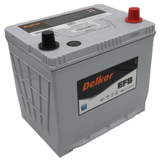 Picture of SQ85D23LEFB - 12VOLT 660CCA 75AH DELKOR HEAVY DUTY EFB STOP START TECHNOLOGY MAINTENANCE FREE BATTERY - RHP (85D23LEFB)