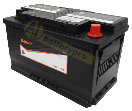 Picture of 59096 - 12VOLT 912CCA 90AH DELKOR HEAVY DUTY CALCIUM MAINTENANCE FREE BATTERY - RHP