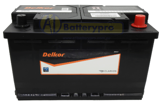 Picture of 59096 - 12VOLT 912CCA 90AH DELKOR HEAVY DUTY CALCIUM MAINTENANCE FREE BATTERY - RHP