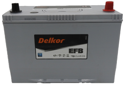 Picture of ST110D31LEFB - 12VOLT 820CCA 75AH DELKOR HEAVY DUTY EFB STOP START TECHNOLOGY MAINTENANCE FREE BATTERY - RHP (110D31LEFB)