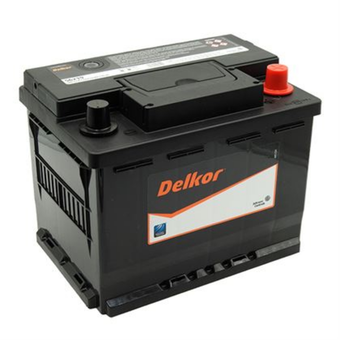 Picture of 56219 - 12VOLT 580CCA 62AH DELKOR HEAVY DUTY CALCIUM  MAINTENANCE FREE BATTERY - RHP - DIN55H