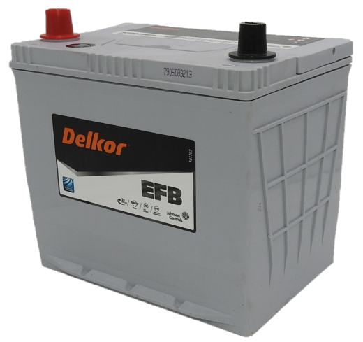 Picture of SQ85D23REFB - 12VOLT 660CCA 60AH DELKOR HEAVY DUTY EFB STOP START TECHNOLOGY MAINTENANCE FREE BATTERY - LHP (85D23REFB)