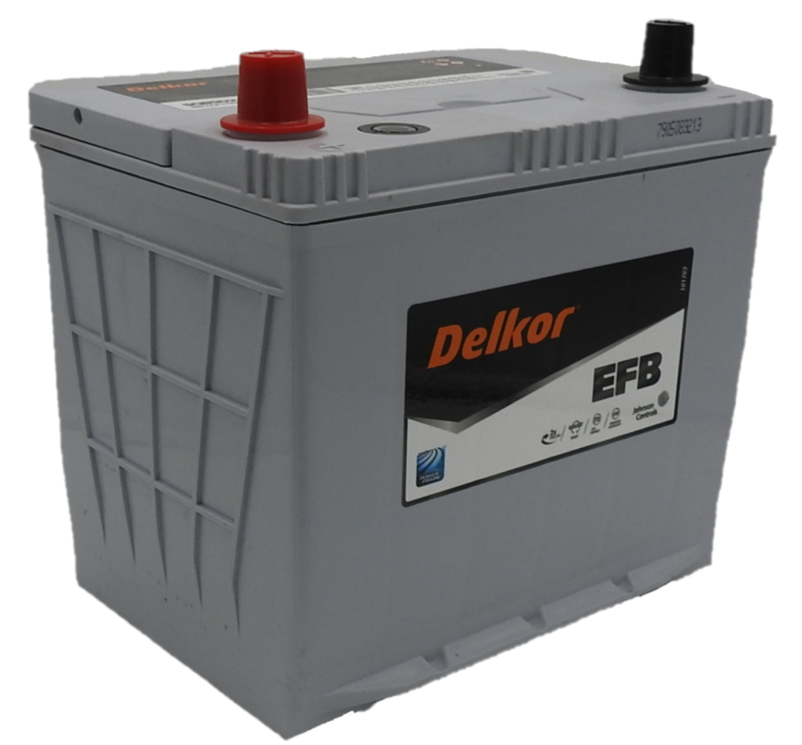 Picture of SQ85D23REFB - 12VOLT 660CCA 60AH DELKOR HEAVY DUTY EFB STOP START TECHNOLOGY MAINTENANCE FREE BATTERY - LHP (85D23REFB)