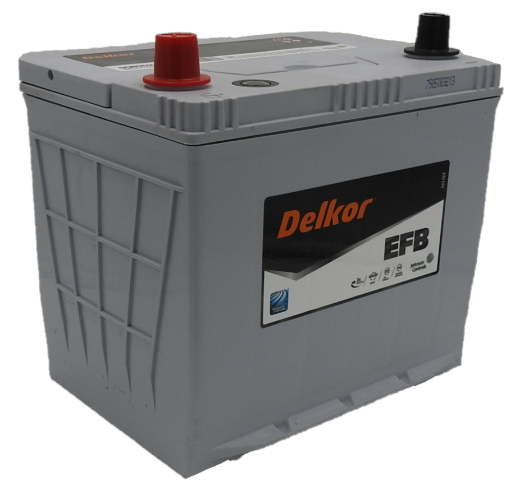 Picture of SQ85D23REFB - 12VOLT 660CCA 60AH DELKOR HEAVY DUTY EFB STOP START TECHNOLOGY MAINTENANCE FREE BATTERY - LHP (85D23REFB)