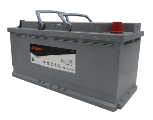 Picture of LN6605901095 - 12VOLT 950CCA 105AH DELKOR HEAVY DUTY AGM STOP START TECHNOLOGY MAINTENANCE FREE BATTERY - RHP (605 901 095 / DIN100)