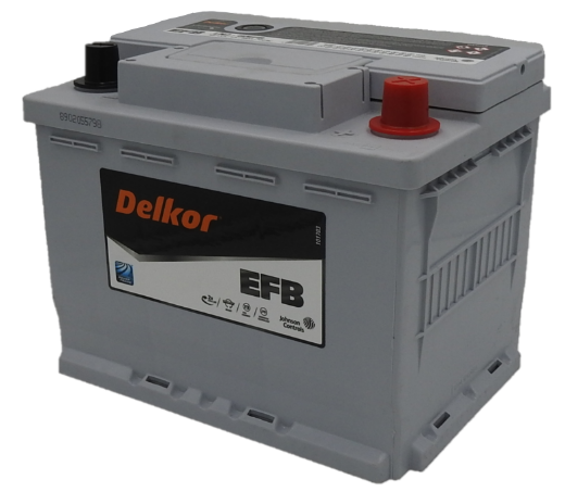 Picture of LN260EFB - 12VOLT 560CCA 60AH DELKOR HEAVY DUTY EFB STOP START TECHNOLOGY MAINTENANCE FREE BATTERY - RHP (DIN55H)