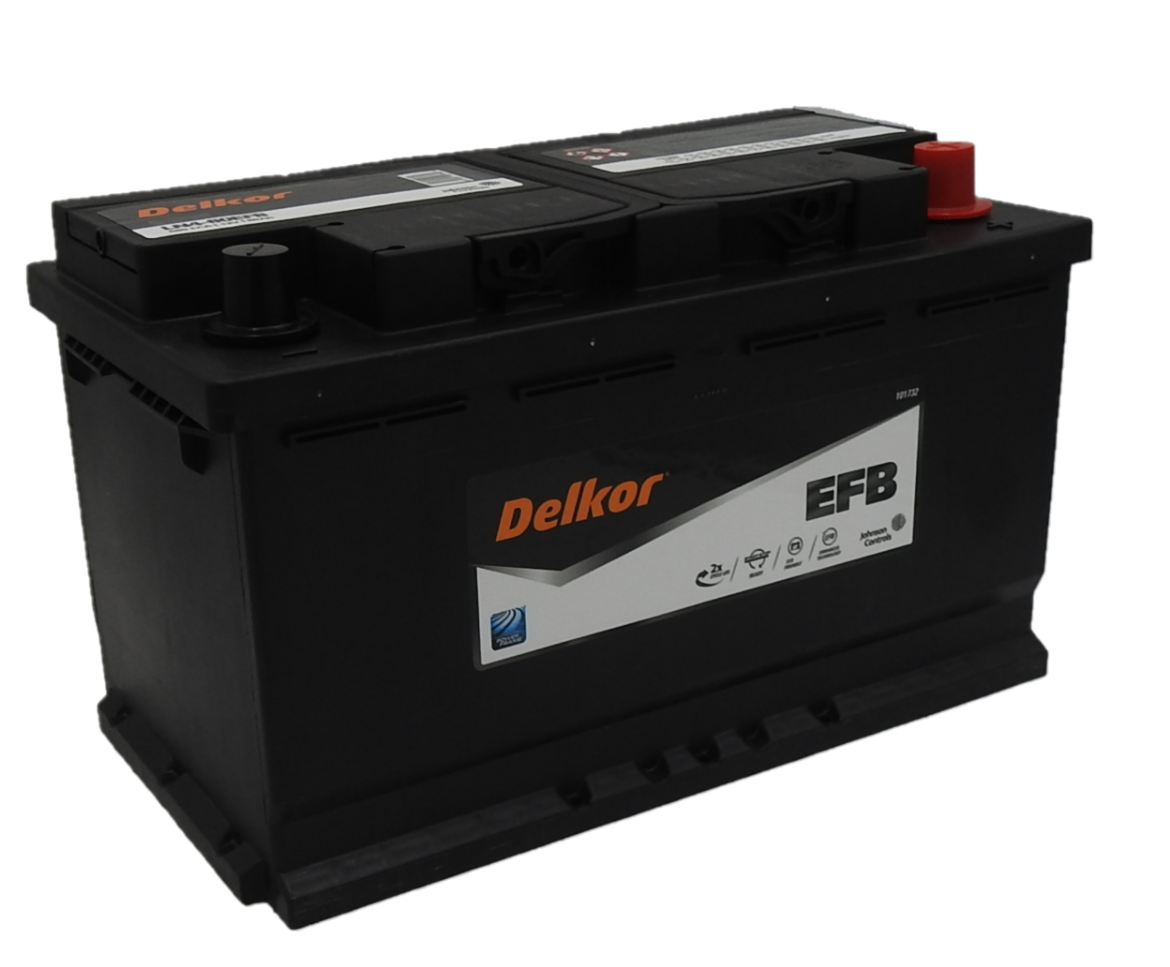 Picture of LN480EFB - 12VOLT 800CCA 80AH DELKOR HEAVY DUTY EFB STOP START TECHNOLOGY MAINTENANCE FREE BATTERY - RHP (DIN77H)
