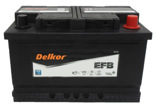 Picture of LBN365EFB - 12VOLT 650CCA 65AH DELKOR HEAVY DUTY EFB STOP START TECHNOLOGY MAINTENANCE FREE BATTERY - RHP (DIN66EFB)