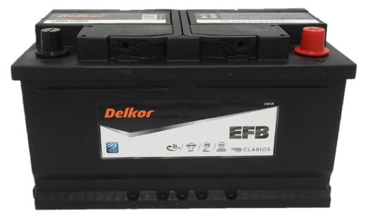 Picture of LBN475EFB - 12VOLT 730CCA 75AH DELKOR HEAVY DUTY EFB STOP START TECHNOLOGY MAINTENANCE FREE BATTERY - RHP (DIN77)