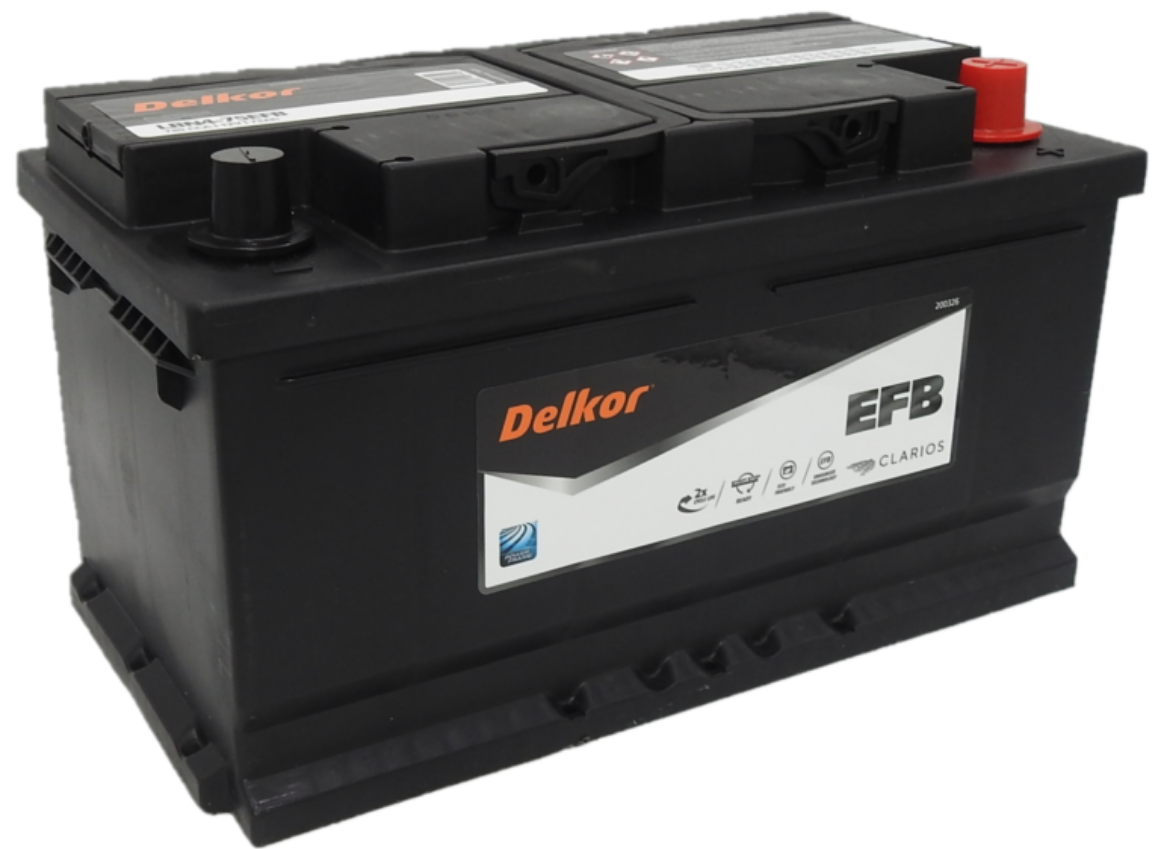 Picture of LBN475EFB - 12VOLT 730CCA 75AH DELKOR HEAVY DUTY EFB STOP START TECHNOLOGY MAINTENANCE FREE BATTERY - RHP (DIN77)