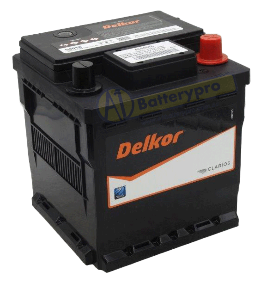 Picture of 54018 - 12VOLT 320CCA 40AH DELKOR HEAVY DUTY CALCIUM MAINTENANCE FREE BATTERY - RHP