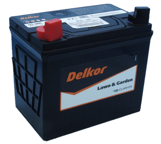 Picture of U1-280 - 12VOLT 280CCA 26AH DELKOR HEAVY DUTY LAWN & GARDEN MAINTENANCE FREE BATTERY - LHP