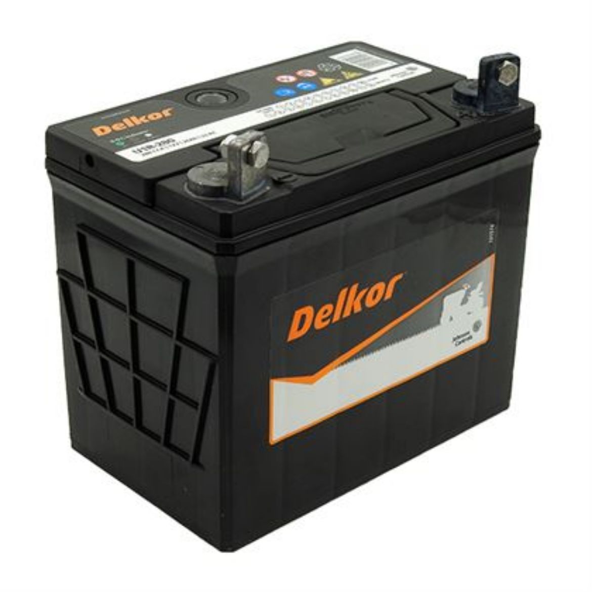 Picture of U1R-280 - 12VOLT 280CCA 26AH DELKOR HEAVY DUTY LAWN / GARDEN  MAINTENANCE FREE BATTERY - RHP (MF12N24-3)