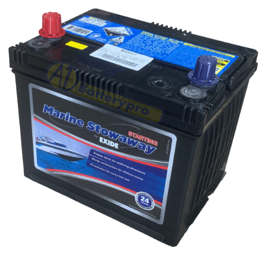 Picture of MSST22 - 12VOLT 575CCA 60AH EXIDE MARINE STARTING MAINTENANCE FREE BATTERY - LHP (MS450)