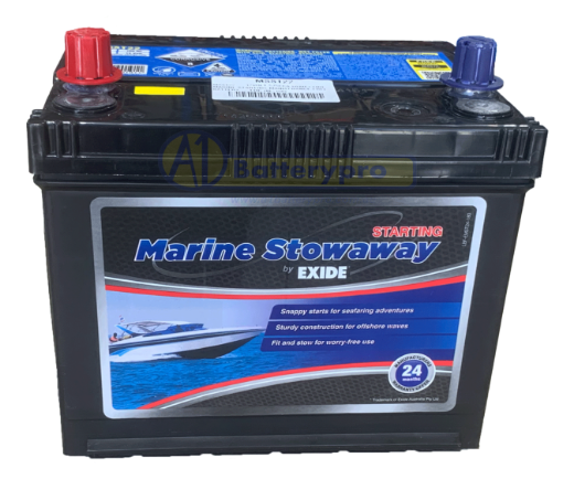 Picture of MSST22 - 12VOLT 575CCA 60AH EXIDE MARINE STARTING MAINTENANCE FREE BATTERY - LHP (MS450)