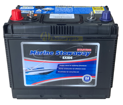 Picture of MSST24 - 12VOLT 640CCA 70AH EXIDE MARINE STARTING MAINTENANCE FREE BATTERY - LHP (MS600)