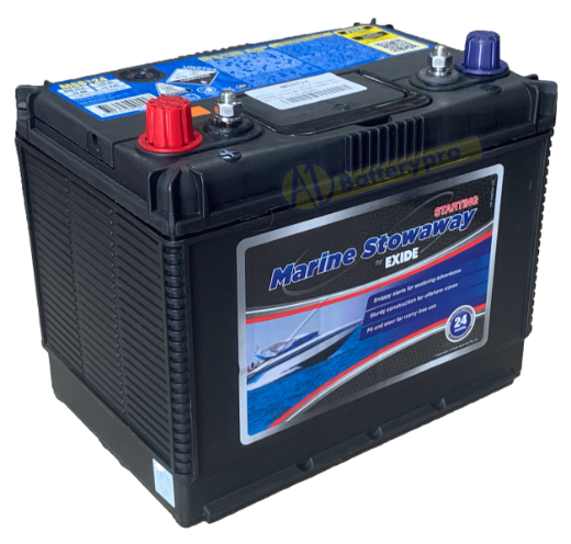 Picture of MSST24 - 12VOLT 640CCA 70AH EXIDE MARINE STARTING MAINTENANCE FREE BATTERY - LHP (MS600)