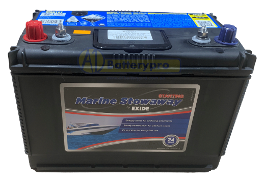 Picture of MSST27 - 12VOLT 730CCA 90AH EXIDE MARINE STARTING MAINTENANCE FREE BATTERY - LHP (MS700)