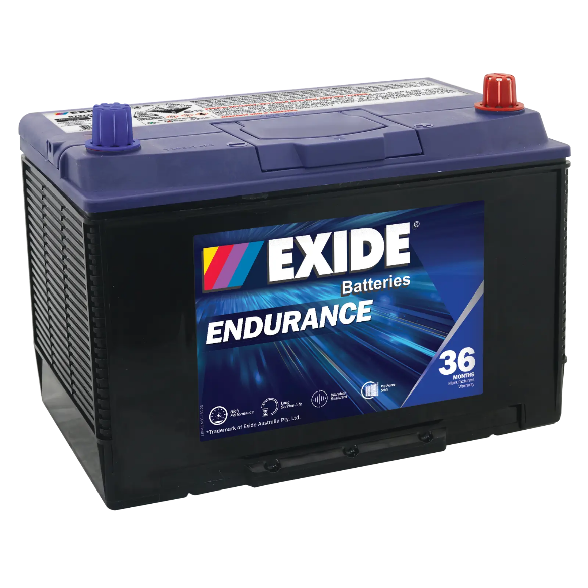 Picture of N70ZZLMF - 12VOLT 750CCA 90AH EXIDE ENDURANCE CALCIUM MAINTENANCE FREE BATTERY - RHP
