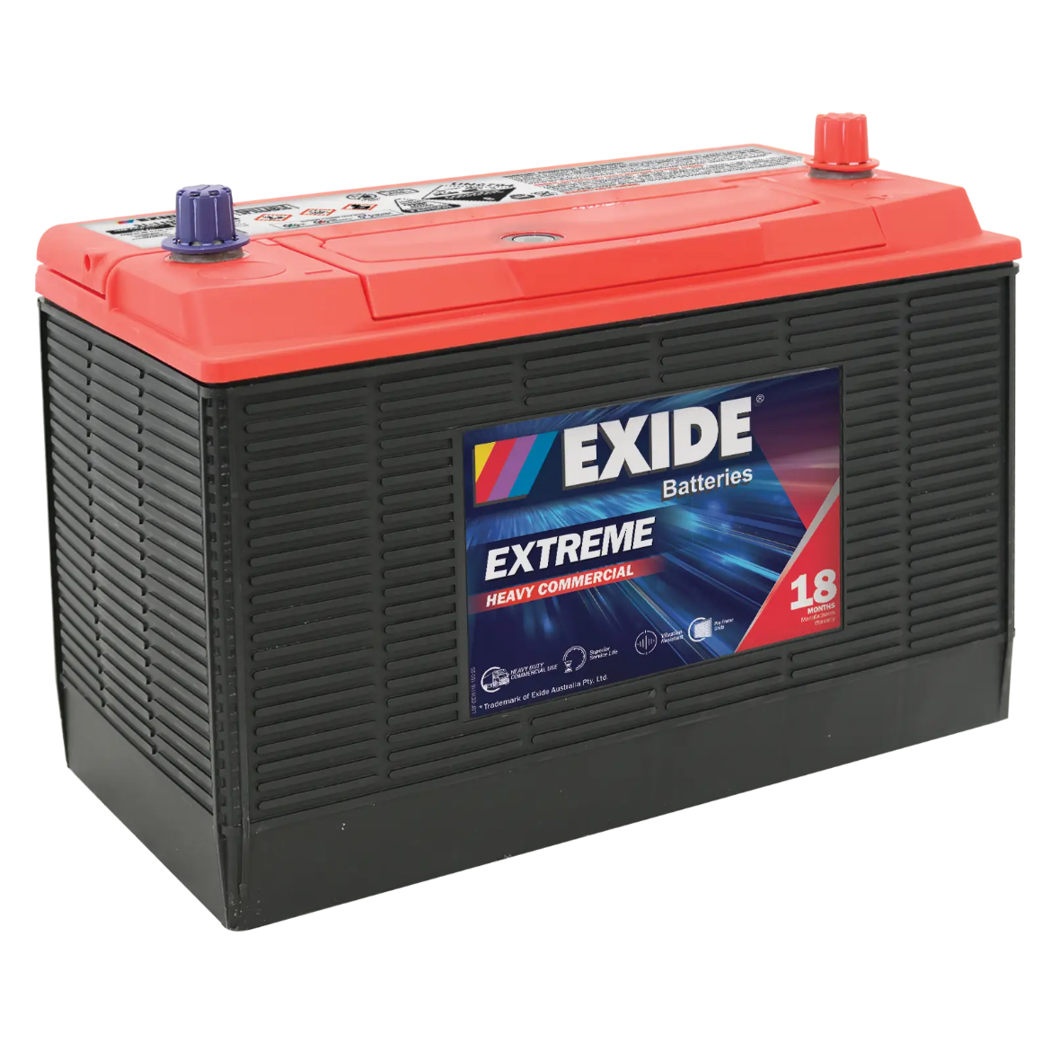 Picture of 31-1100MF - 12VOLT 1000CCA EXIDE CALCIUM FACTORY SEALED BATTERY - RHP (86MF)