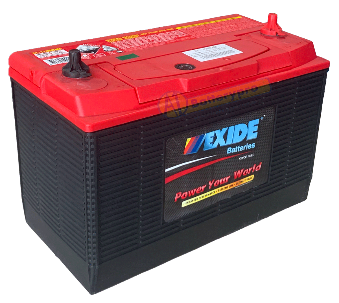 Picture of 31-1100CMF - 12VOLT 1000CCA EXIDE CALCIUM FACTORY SEALED BATTERY - RHP THREADED POST (86MF)
