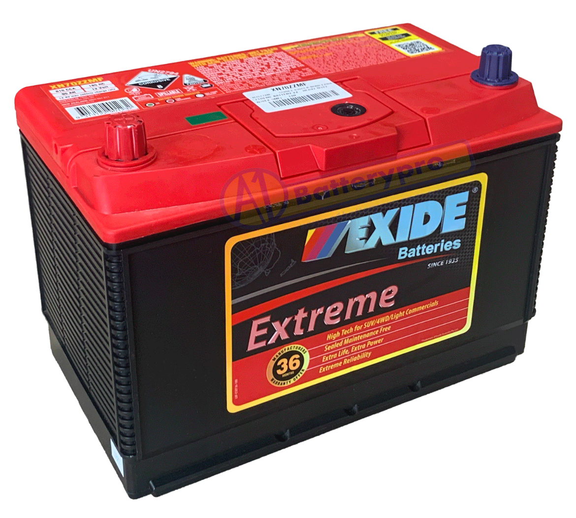 Picture of XN70ZZMF - 12VOLT 830CCA 95AH EXIDE EXTREME BATTERY XX-HEAVY DUTY (N70EX SMF) - LHP