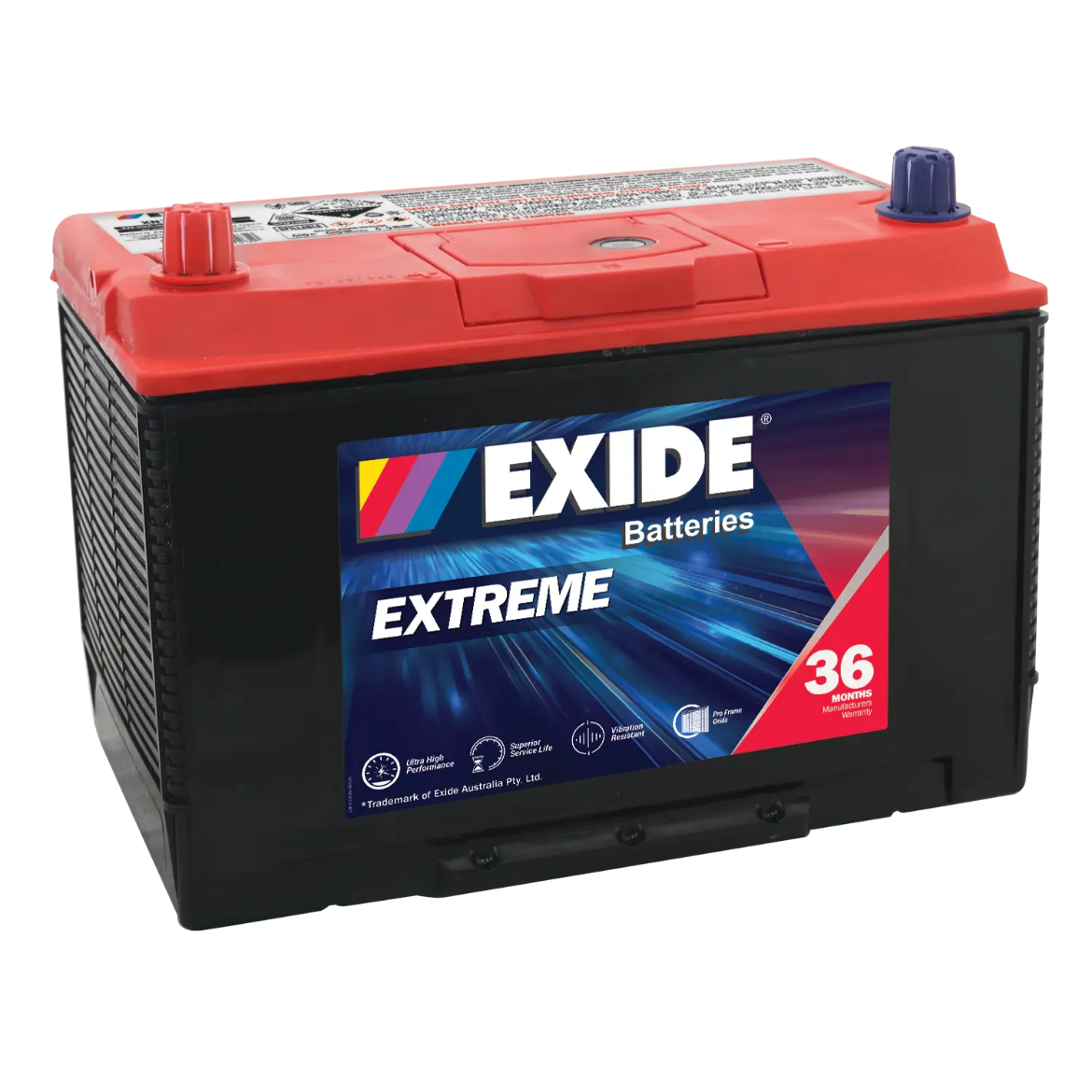 Picture of XN70ZZMF - 12VOLT 830CCA 95AH EXIDE EXTREME BATTERY XX-HEAVY DUTY (N70EX SMF) - LHP