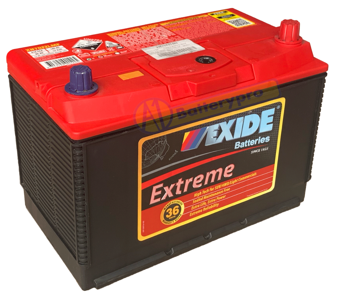 Picture of XN70ZZLMF - 12VOLT 830CCA 95AH  EXIDE EXTREME BATTERY XX-HEAVY DUTY (N70EXL SMF) - RHP