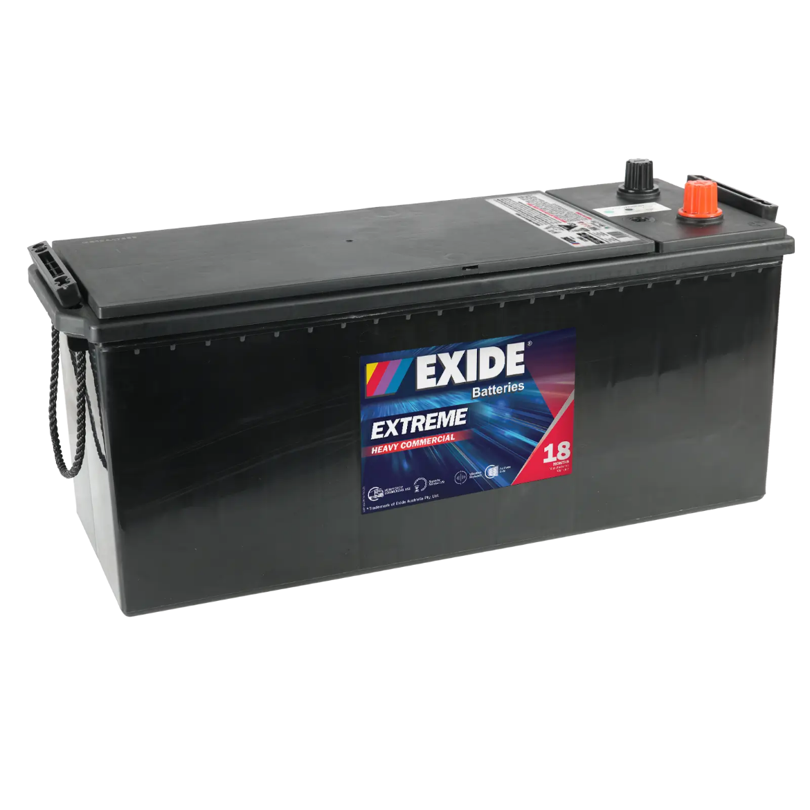 Picture of N120EURO - 12VOLT 120AH 930CCA EXIDE CALCIUM FACTORY SEALED BATTERY - LHP - N120MF OPPOSITE POLARITY