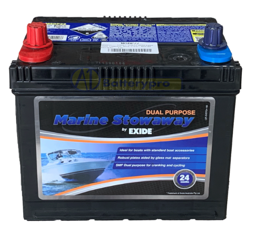 Picture of MSDP22 - 12VOLT 520CCA 60AH EXIDE DUAL PURPOSE DEEP CYCLE/ MARINE BATTERY - LHP