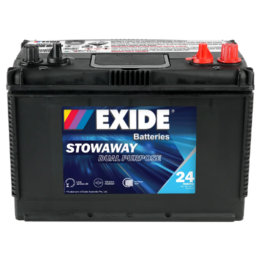 Picture of MSDP27C - 12VOLT 750CCA 105AH EXIDE DUAL PURPOSE DEEP CYCLE/MARINE BATTERY RHP - (MSDP27L)