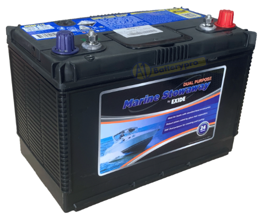 Picture of MSDP27C - 12VOLT 750CCA 105AH EXIDE DUAL PURPOSE DEEP CYCLE/MARINE BATTERY RHP - (MSDP27L)