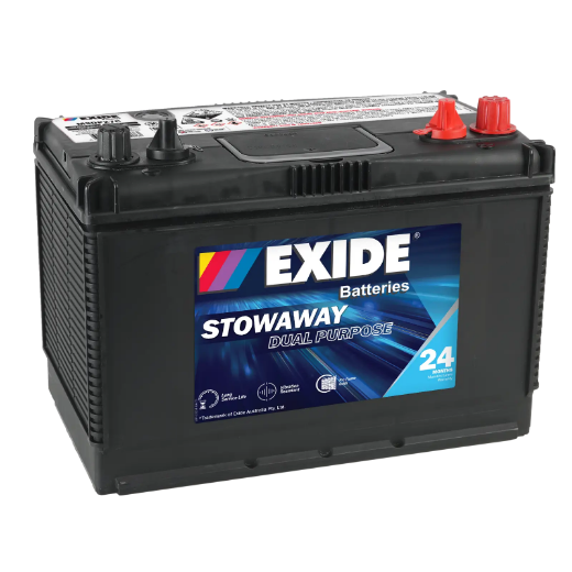 Picture of MSDP27C - 12VOLT 750CCA 105AH EXIDE DUAL PURPOSE DEEP CYCLE/MARINE BATTERY RHP - (MSDP27L)