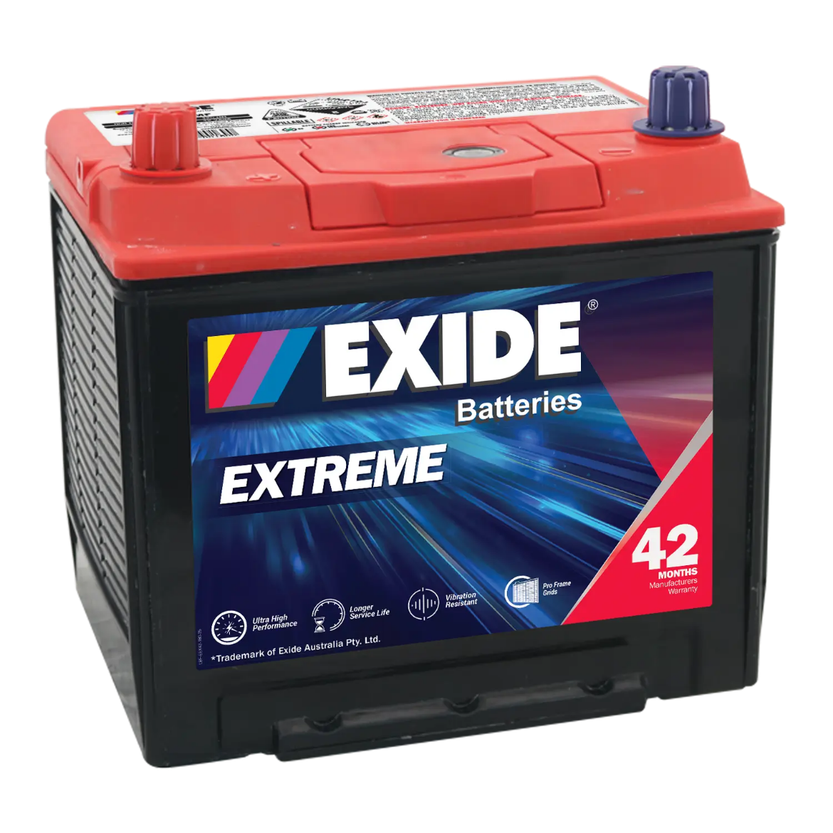 Picture of X55D23D - 12VOLT 650CCA 65AH  EXIDE PREMIUM MAINTENANCE FREE BATTERY - LHP (55D23R)