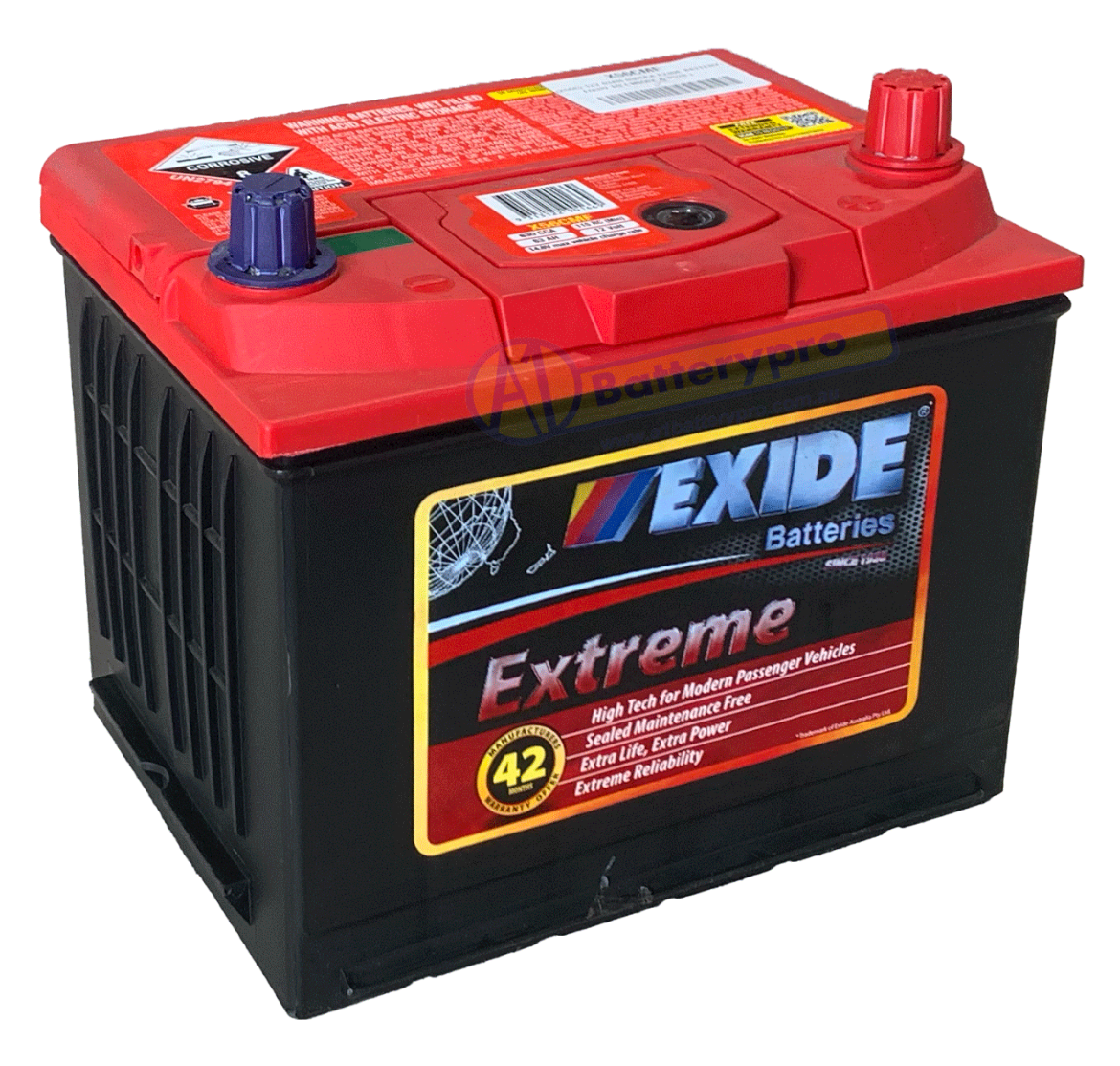 Picture of (X56C) - 12VOLT 630CCA 63AH  EXIDE BATTERY - RHP